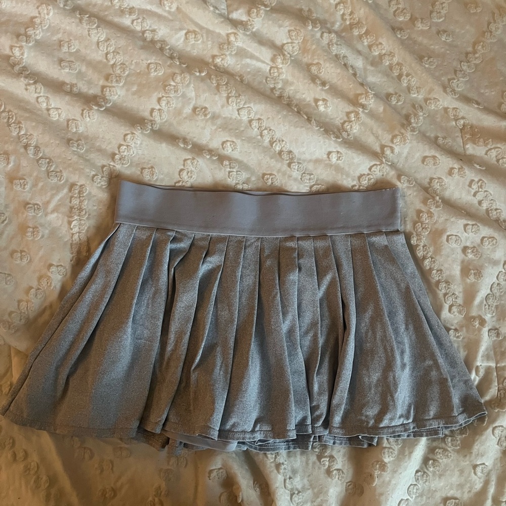 Gray Pleated Tennis Skirt